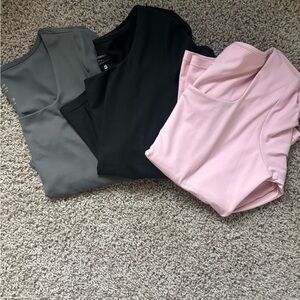 Women’s Scoop Neck Top - Pink, Black, Gray